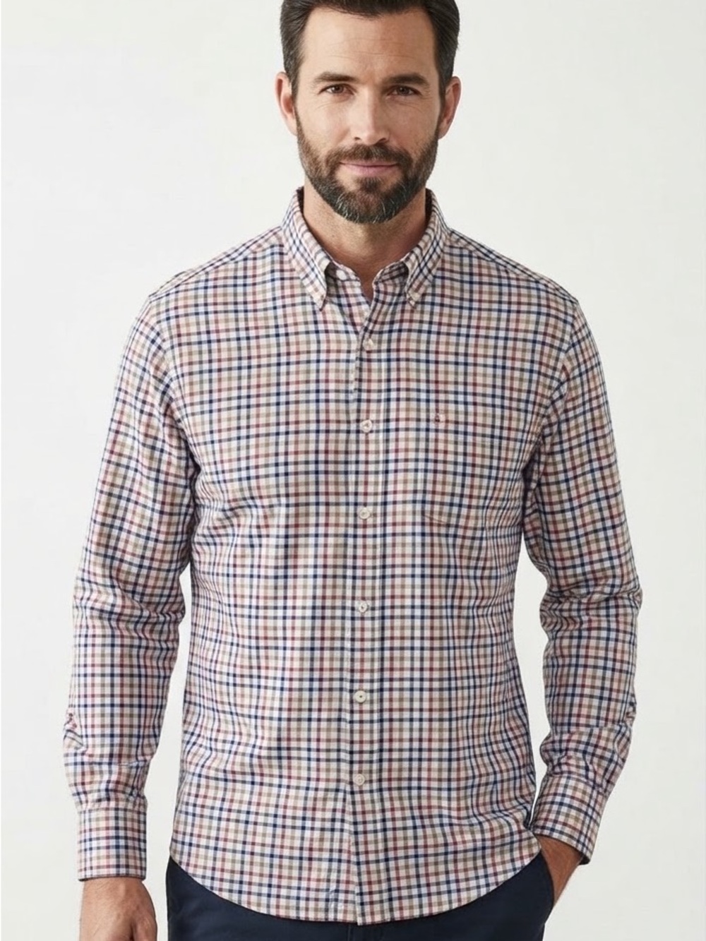 Orvis Men's Signature Men’s Plaid Long Sleeve Classic Button Down Shirt Size XL